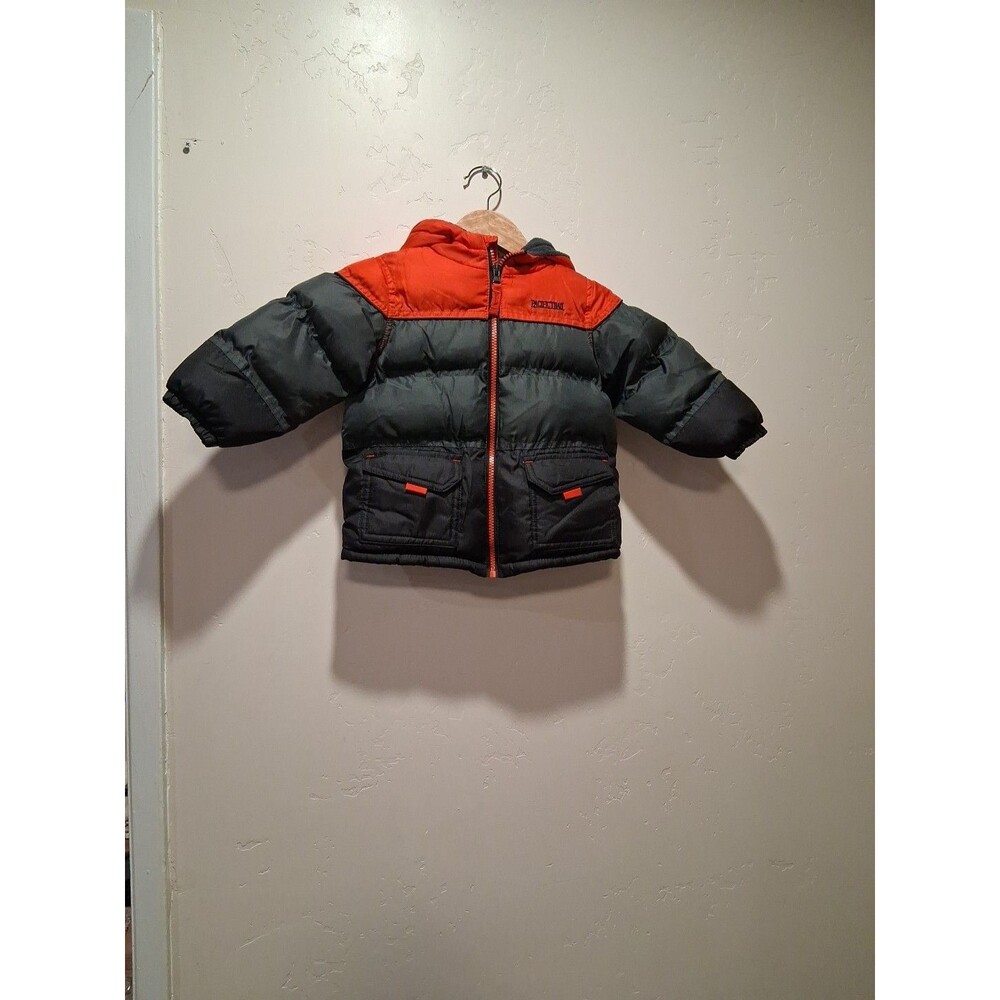 Pacific Trail Boys Sz 24M Puffy Jacket Puffer Winter Red Gray Boys Winter Snow